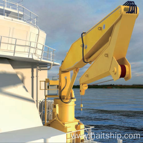 Marine hydraulic knuckle boom crane